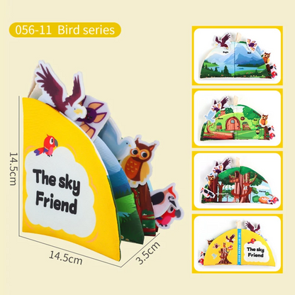 Montessori-inspired busy book teaching alphabet & words, ideal for young learners & travel