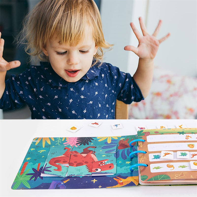 Children's educational Quiet Book with buckles and zippers, promoting independent play, learning toys