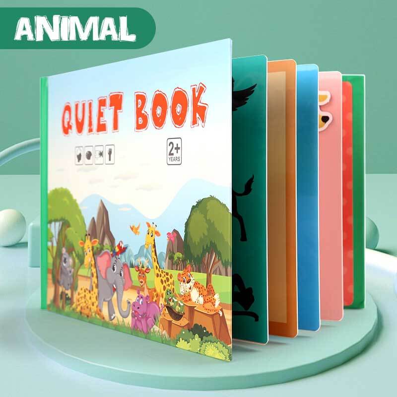 Unisex felt cognitive learning quiet book, showing bright colors and different textures for sensory play