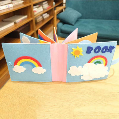 Interactive felt book for toddlers, Montessori educational toy with various activities