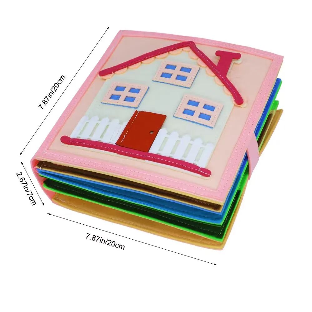 Montessori toddler activity felt book, providing a hands-on approach to learning daily life skills