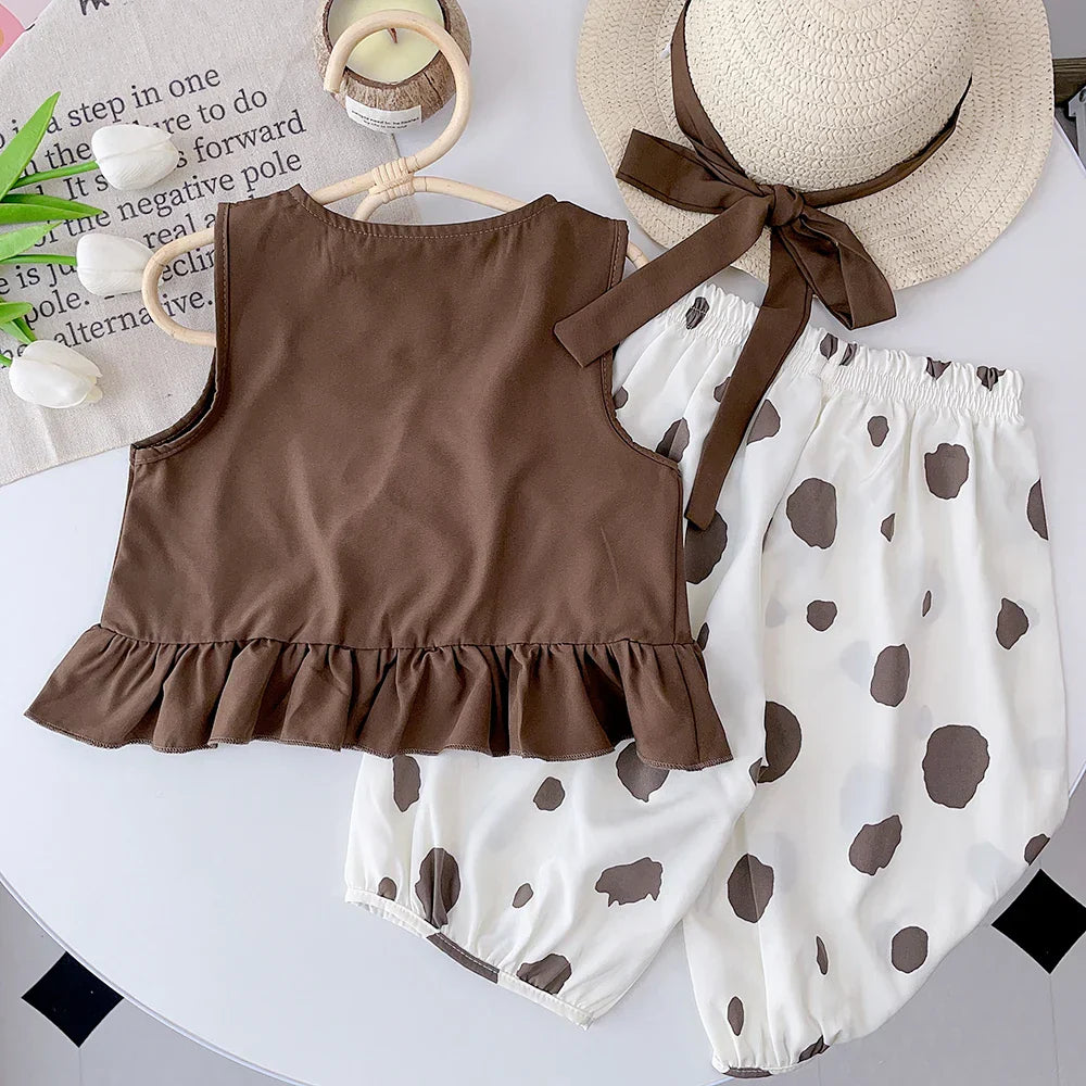 Closeup of a lightweight striped top for toddler girls, 100% cotton, with delicate stitching.