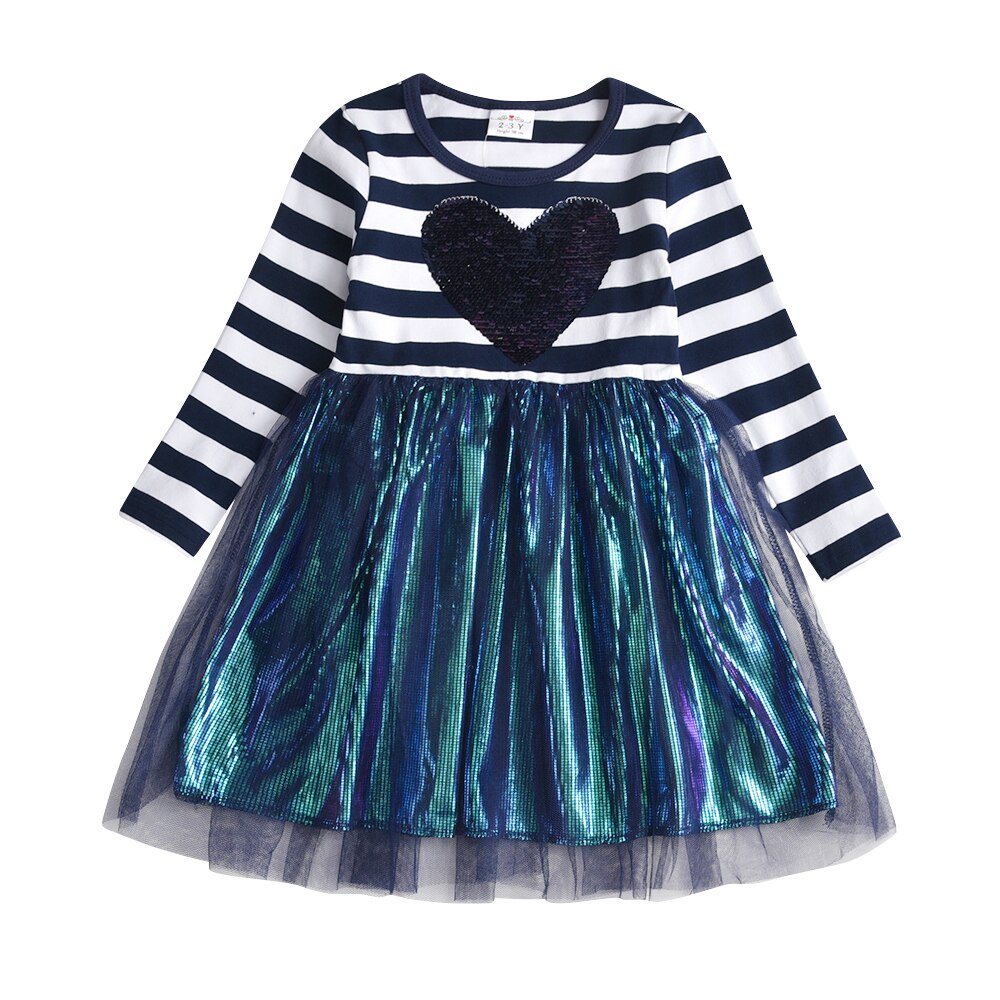 Adorable toddler wearing a festive snowflake long sleeve mesh dress, ready for holiday celebrations.