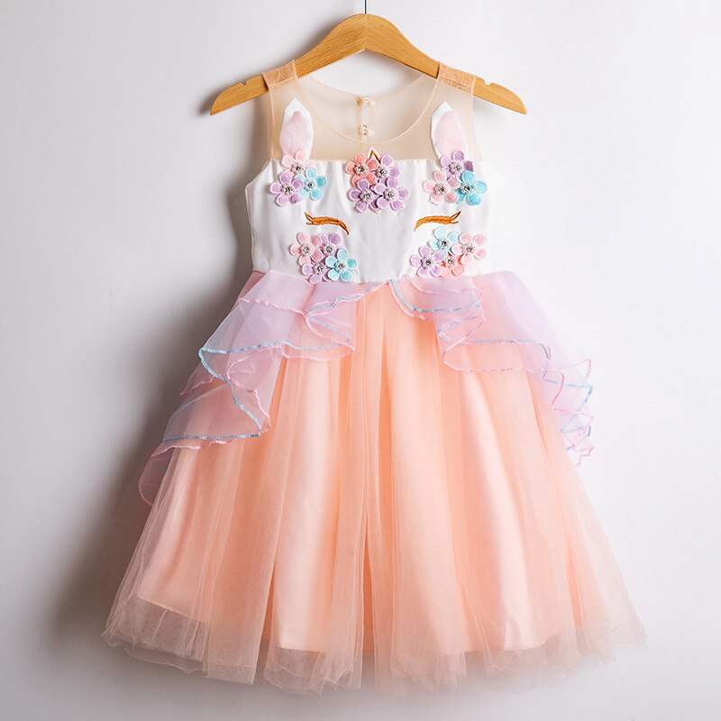 Pretty floral print and pink ruffle tutu dress for a toddler girl's birthday or special occasion