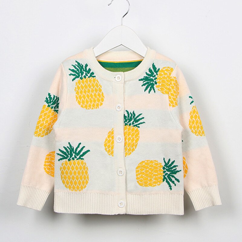 Autumn-ready baby girl clothes: Plaid knitted cardigan, warm and fashionable