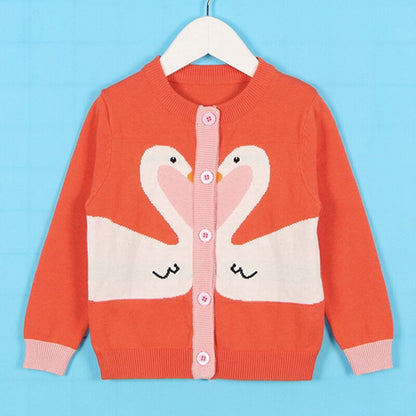 Girls' cozy plaid knitted outerwear, a must-have button sweater for fall winter