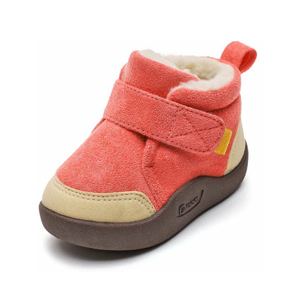 Baby's sturdy winter shoes with non-slip grip, essential children's winter gear for safety and warmth