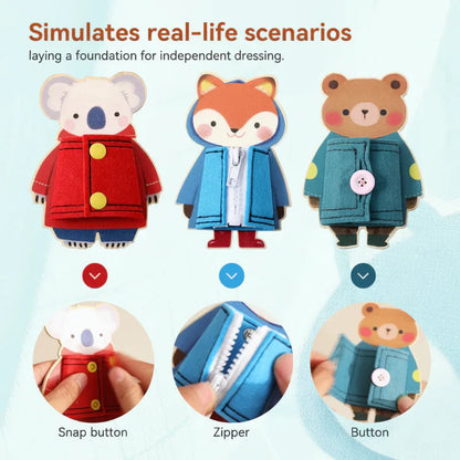 Close-up of a child's hands engaging with a Montessori fine motor skill board, enhancing sensory learning.