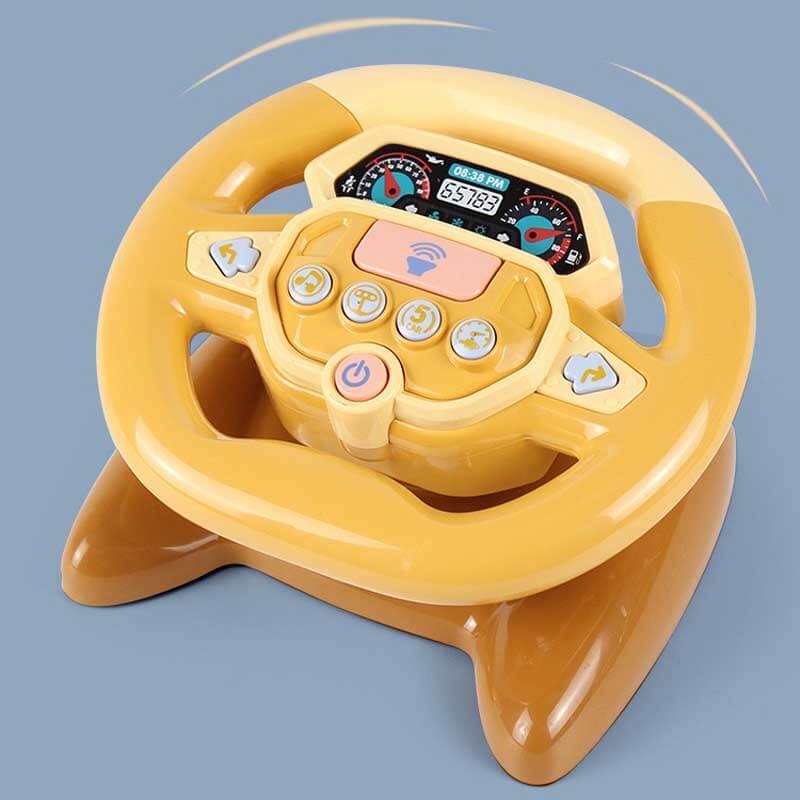 Kids' driving wheel play toy with dashboard details, an exciting interactive learning tool.
