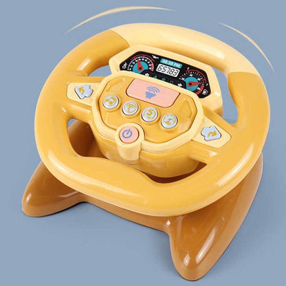Kids' driving wheel play toy with dashboard details, an exciting interactive learning tool.