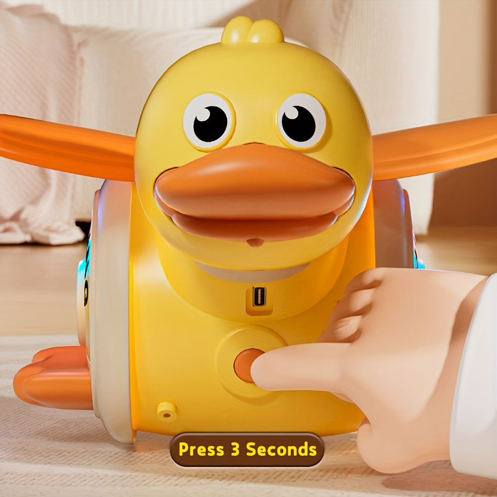 Multi-sensory spinning toy for toddlers, combining lights, music, and interactive play for development.