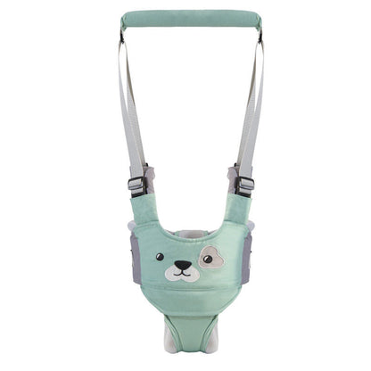 Illustration of a toddler's first steps walking harness, ideal for baby safety and developmental learning.