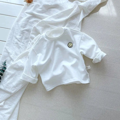Kids' striped long sleeve top made from 100% cotton, a versatile and casual piece for toddlers.