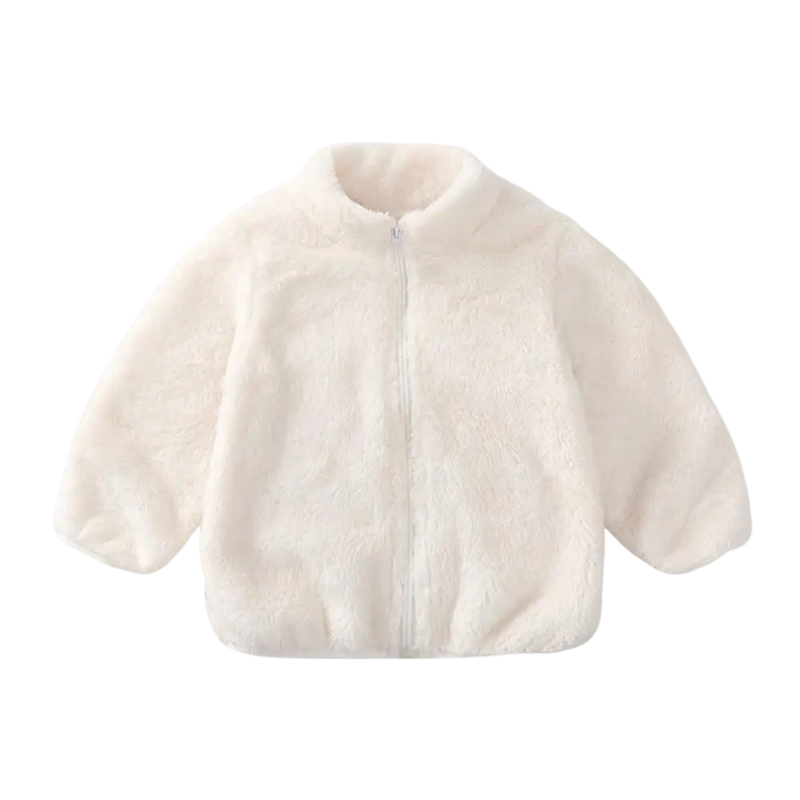 Baby Hug Plush Fleece Winter Jacket with Hood, designed for ultimate warmth and softness.