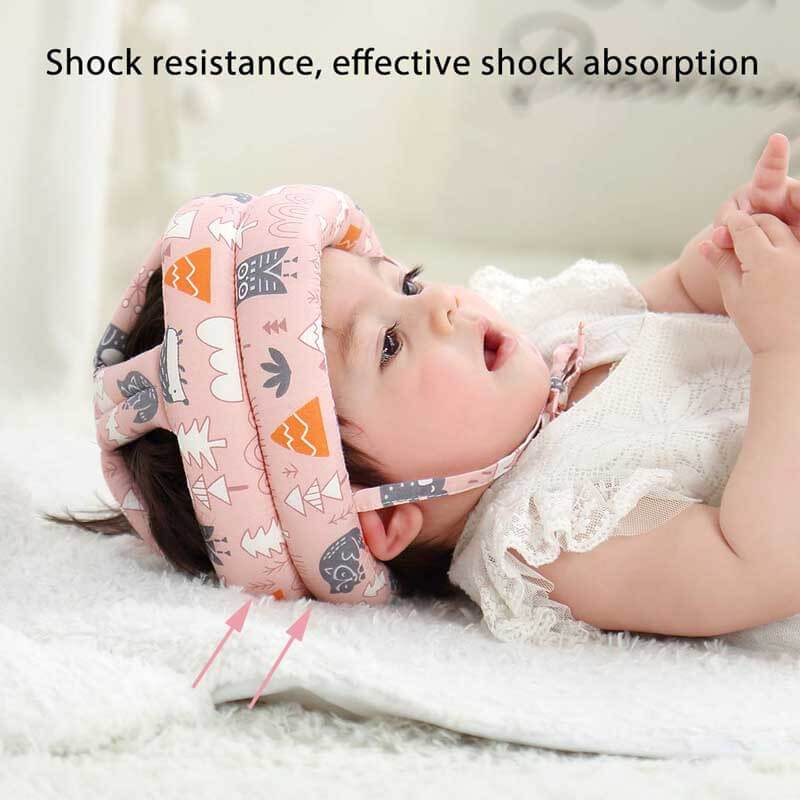 Unisex infant head protection hat for toddlers, lightweight cotton, crucial for baby safety from falls