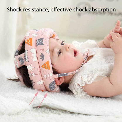 Unisex infant head protection hat for toddlers, lightweight cotton, crucial for baby safety from falls