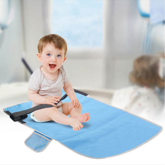 Toddler inflatable airplane bed, gray, for comfortable flight napping & child safety during travel.