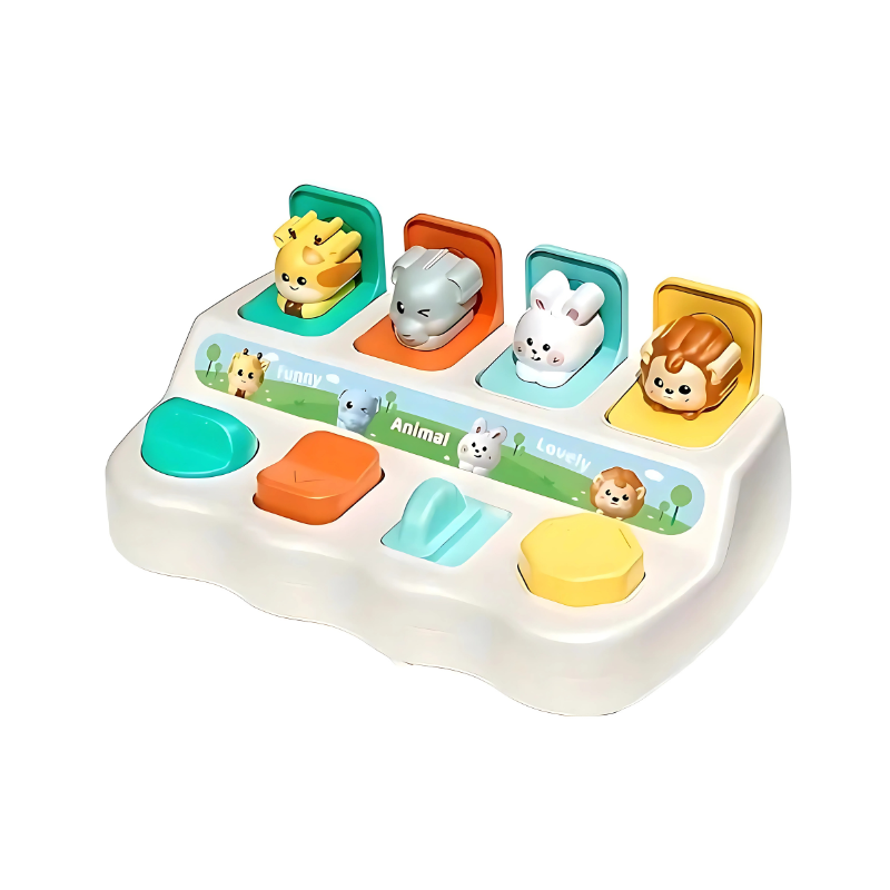 Educational toddler toy with animal discovery features for skill development and play