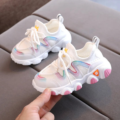 Lightweight toddler athletic sneakers, breathable mesh upper, durable sole for active playtime, kids shoes