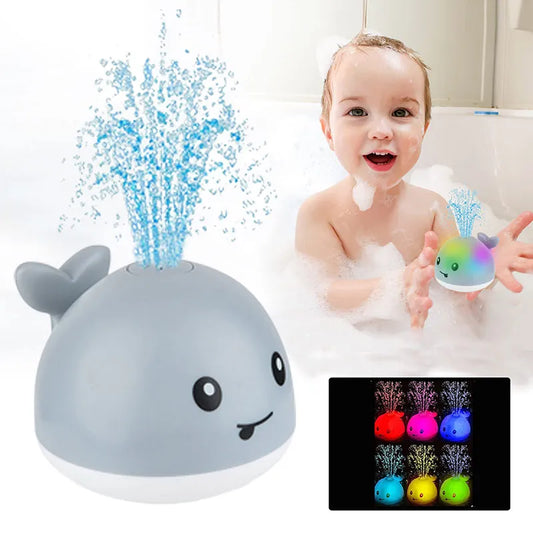 Toddler light-up whale bath toy, automatic sprinkler fun for kids bath time, sensory water play