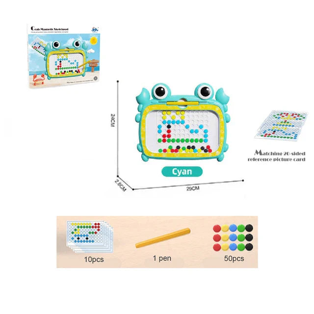 Creative magnet art toy, a crab drawing board for kids' development