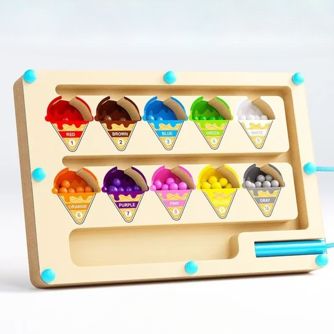 Educational magnetic labyrinth game for toddlers, developing hand-eye coordination & problem-solving