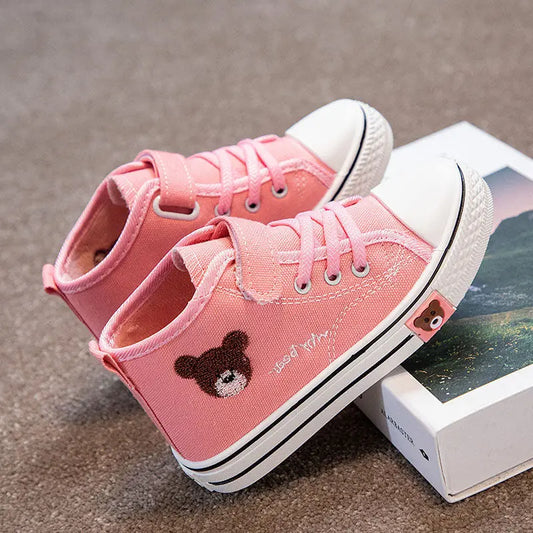 Toddler mesh sneakers with velcro strap, non-slip sole, perfect for breathable kids play shoes.