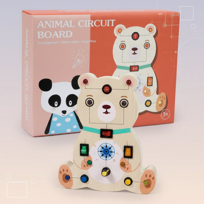 Early learning Montessori toy with LED lights, promoting independent play and educational development