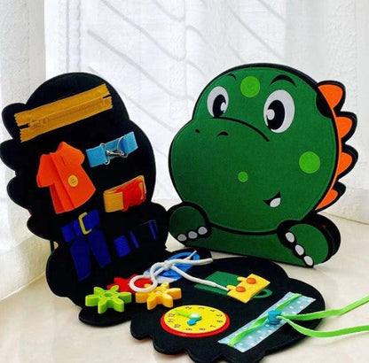 Toddler Montessori busy board activity toy for kids learning & developing fine motor skills