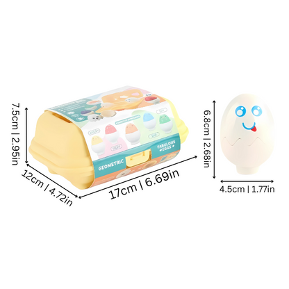 Educational preschool learning toy: Montessori Easter egg matching game for toddlers