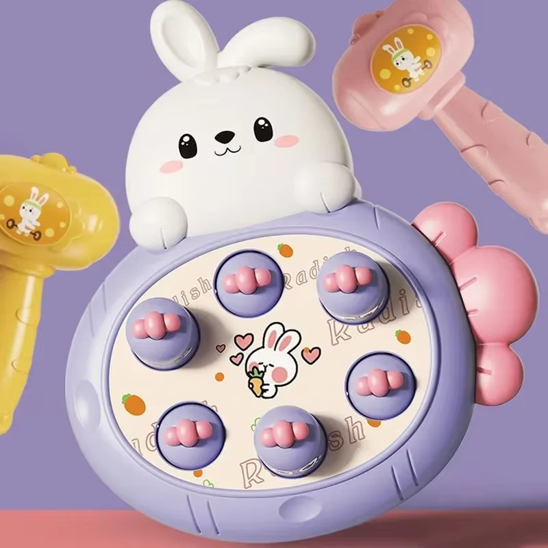Full view of the Toddler Montessori Hammer Tapping Animal Play Set with all pieces