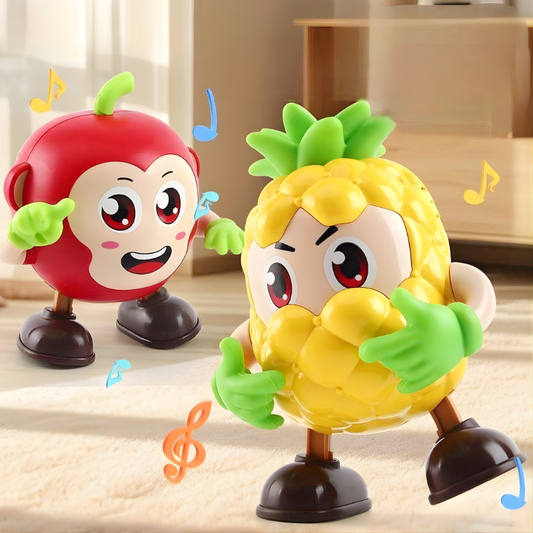 Toddler musical dancing critter toy with glowing lights, encouraging active play and educational development for kids