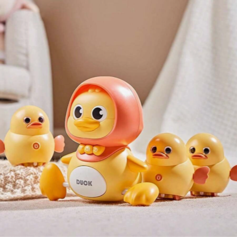 Toddler Musical Walking Duck Family Toy Set, interactive developmental toy for babies