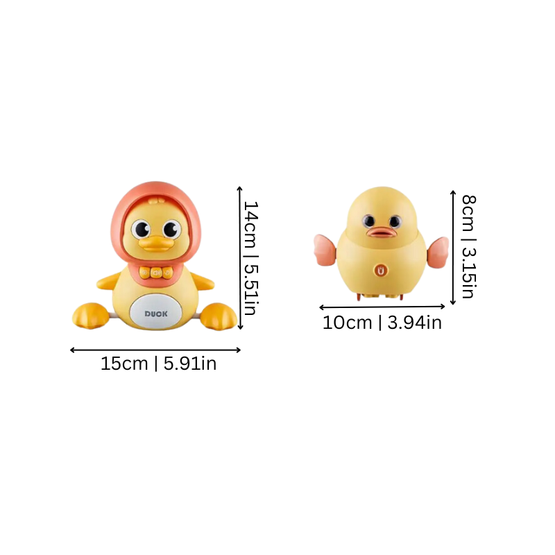 Magnetic duck family walking toy set with sound and lights, ideal baby gift for toddlers