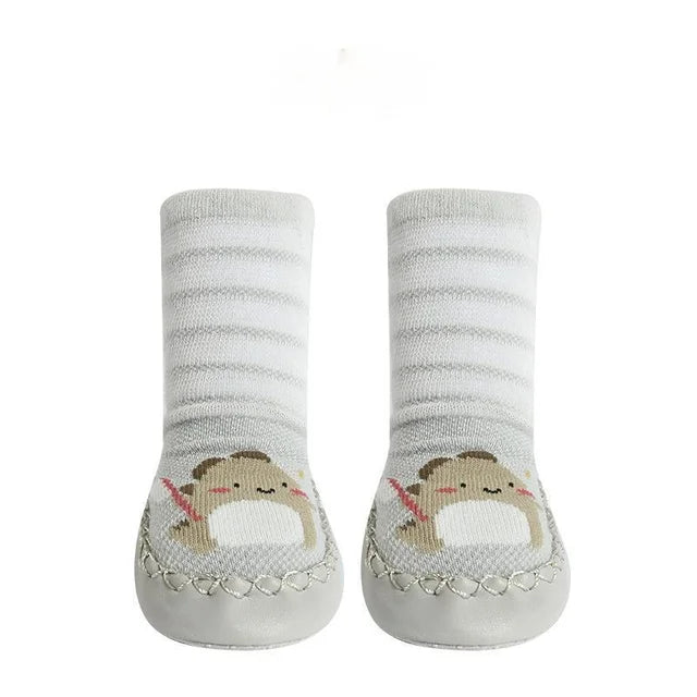 Pack of non-slip animal print socks for toddlers, great soft footwear for active kids