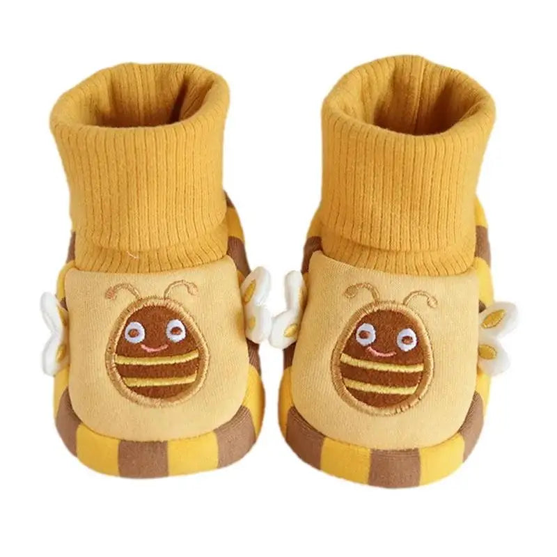 Toddler non-slip indoor shoes, soft cotton, perfect for early walkers' first steps