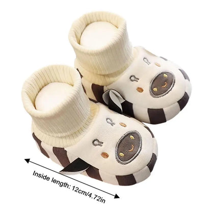 Toddler non-slip indoor shoes in various colors, soft cotton for developing feet