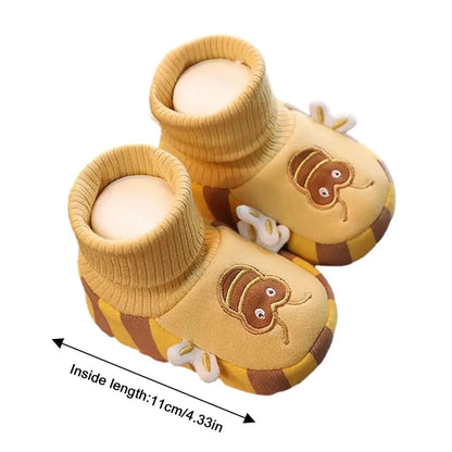 Adorable non-slip toddler indoor shoes, promoting confident first steps for early walkers
