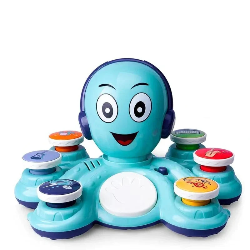 Toddler Octopus Musical Learning Toy with colorful buttons & lights for sensory play & motor skills.