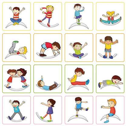 Versatile wooden balance trainer for toddlers, natural and durable, for active and imaginative play
