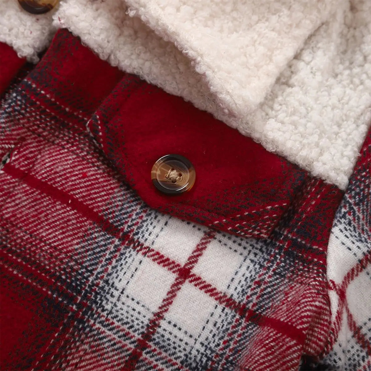 Children's plaid insulated jacket, ideal for keeping toddlers warm during cooler weather