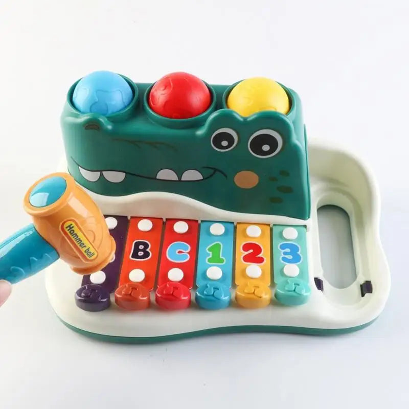 Kids Musical Hammer Xylophone Toy on a white background, highlighting its educational and musical value.