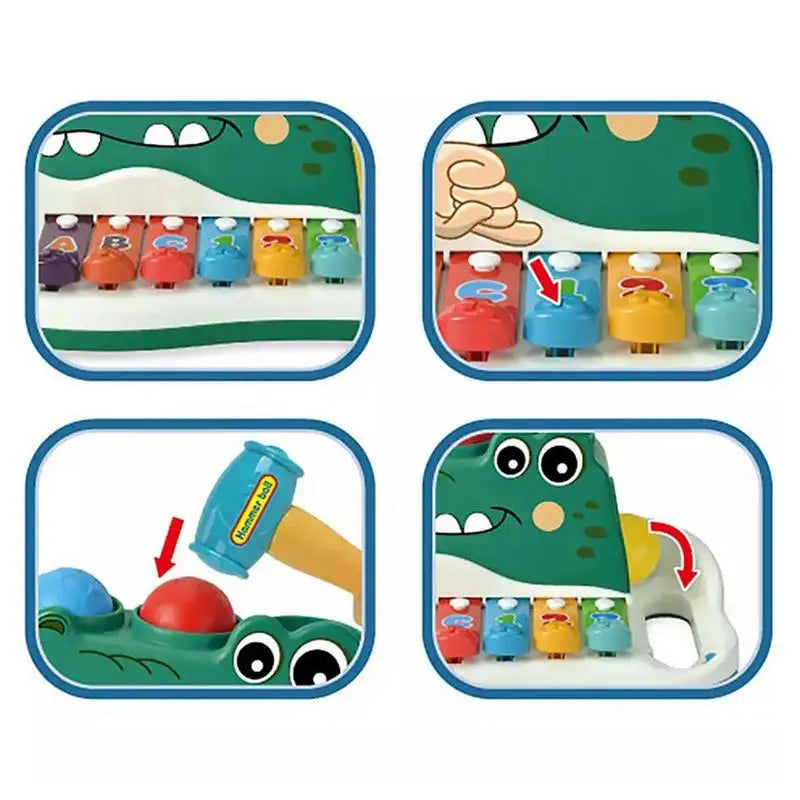 Developmental Kids Musical Hammer Xylophone Toy, ideal for toddlers to explore sounds and rhythm.