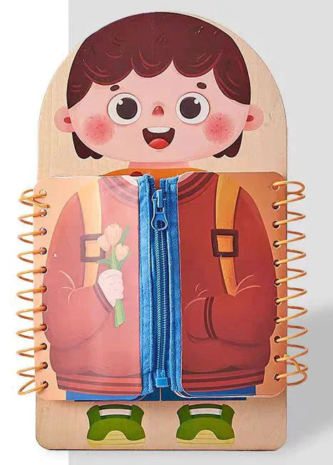 Brightly colored children's sensory board, an educational toy for engaging play and learning