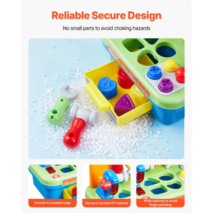 Activity toy: a child's interactive musical workbench designed for early learning & play