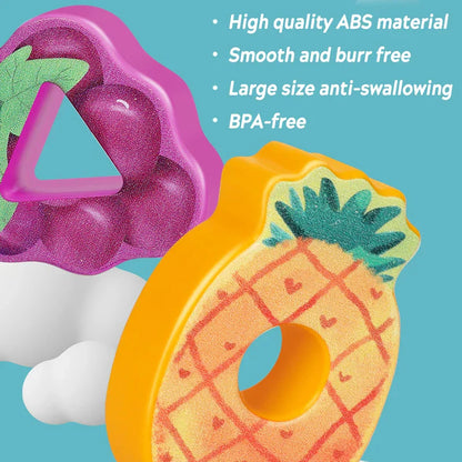 Child focused on a fruit lacing game, improving dexterity and cognitive skills with educational toy for toddlers
