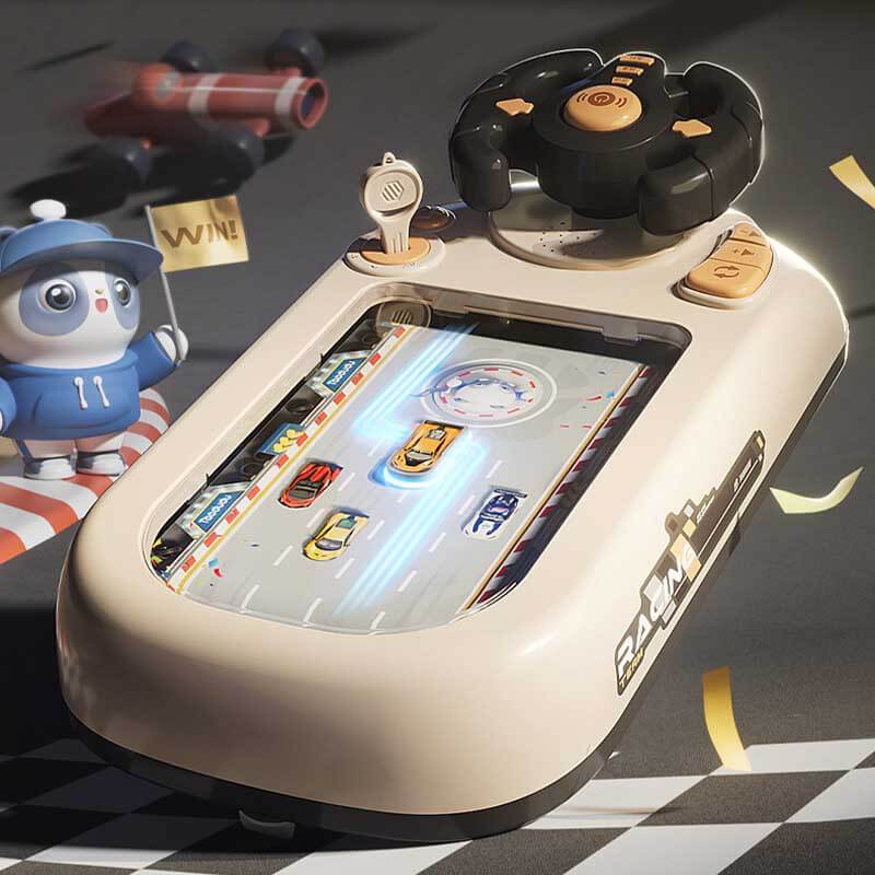 Musical driving adventure toy for toddlers, stimulating sensory development and imaginative play