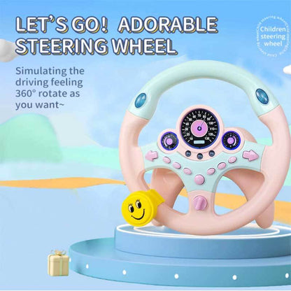 Kids' pretend play driving steering wheel, an educational STEM toy for toddlers