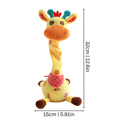 Dancing giraffe musical toy for babies, an educational and interactive screen-free gift with talking features