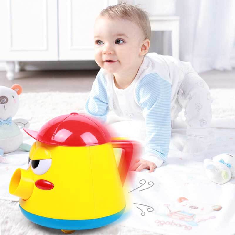 Toddler playing with Kids Musical Bell Ball Launch & Collect Toy, enhancing motor skills